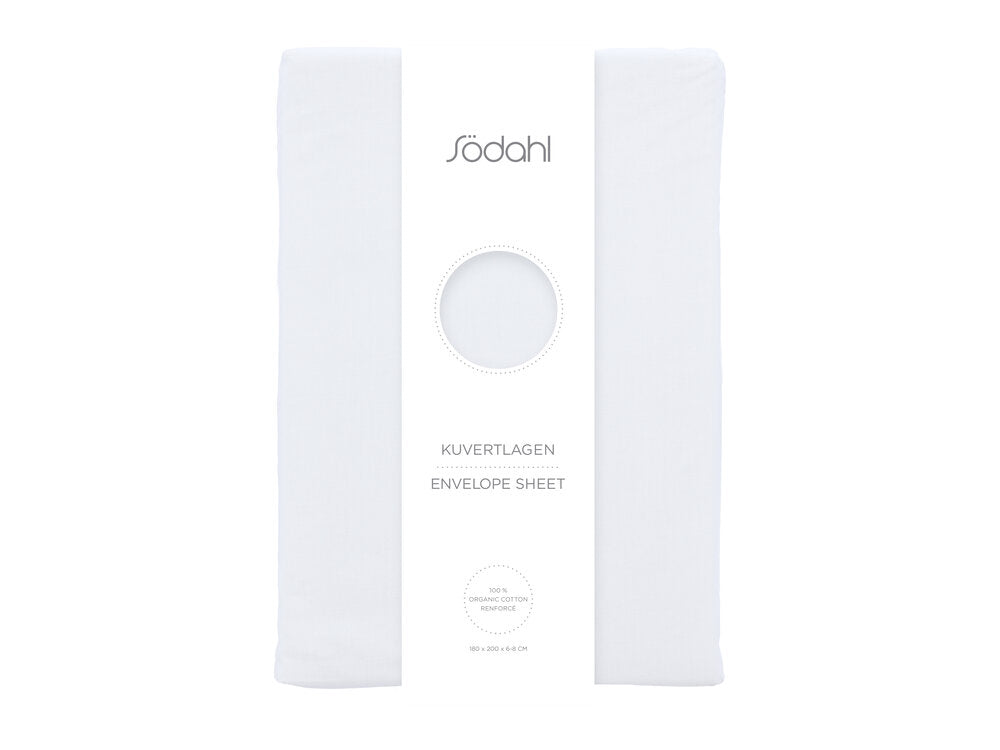 Kuvertlagen Calm hvid - 180x200x8 cm